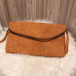 Chic Tan Wristlet Clutch